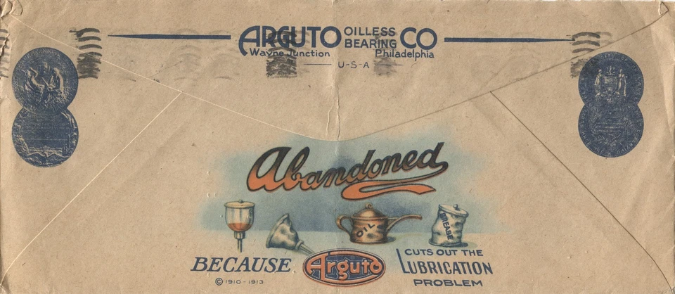 Advertising Cover Philadelphia PA Arguto Oilless Bearings camel design 1932 - Image 2 of 3