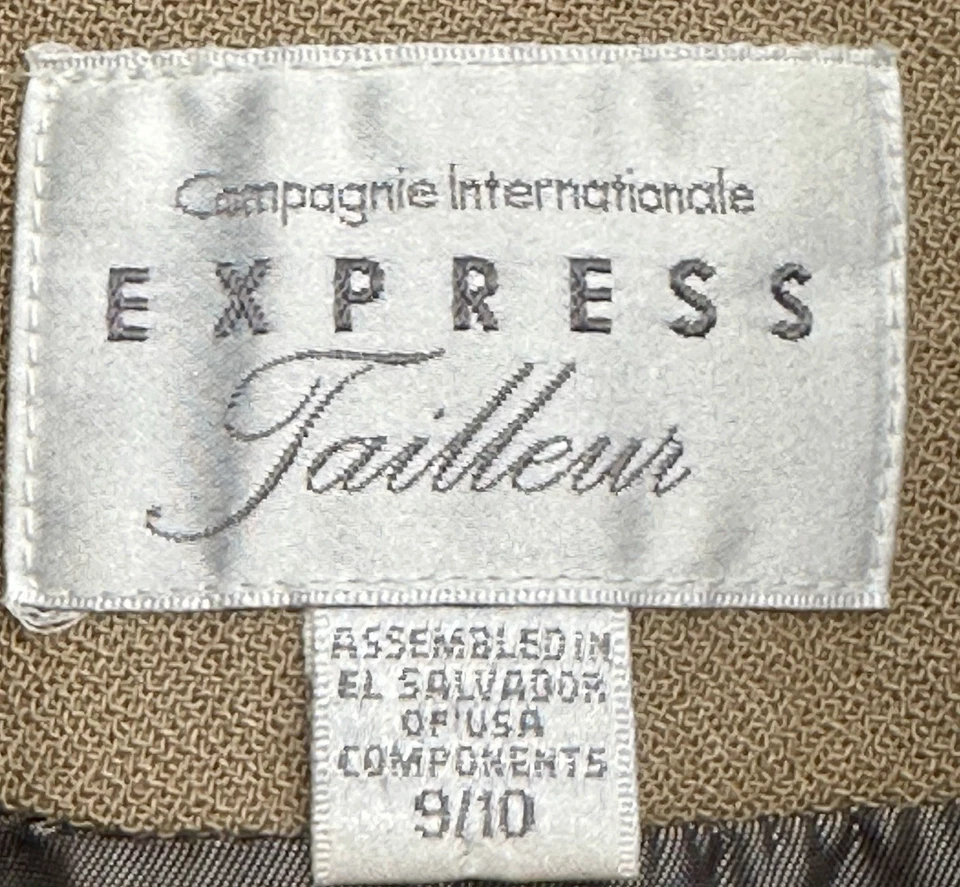 Blazer/abrigo Express Tailleur para mujer beige doble botonadura (talla 9/10) Foto 2 de 4