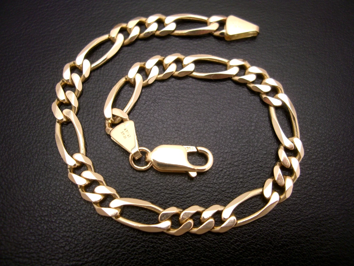 14k Yellow Gold Figaro without Stone Fine Bracelets for sale | eBay