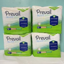Prevail Nu-Fit Incontinence Brief XL Breathable Maximum 15 Ct 4 Pack