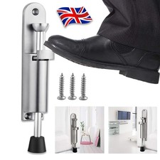 Foot Operated Kick Down Door Stop Holder Door Mounted Hold Open Spring Wedge