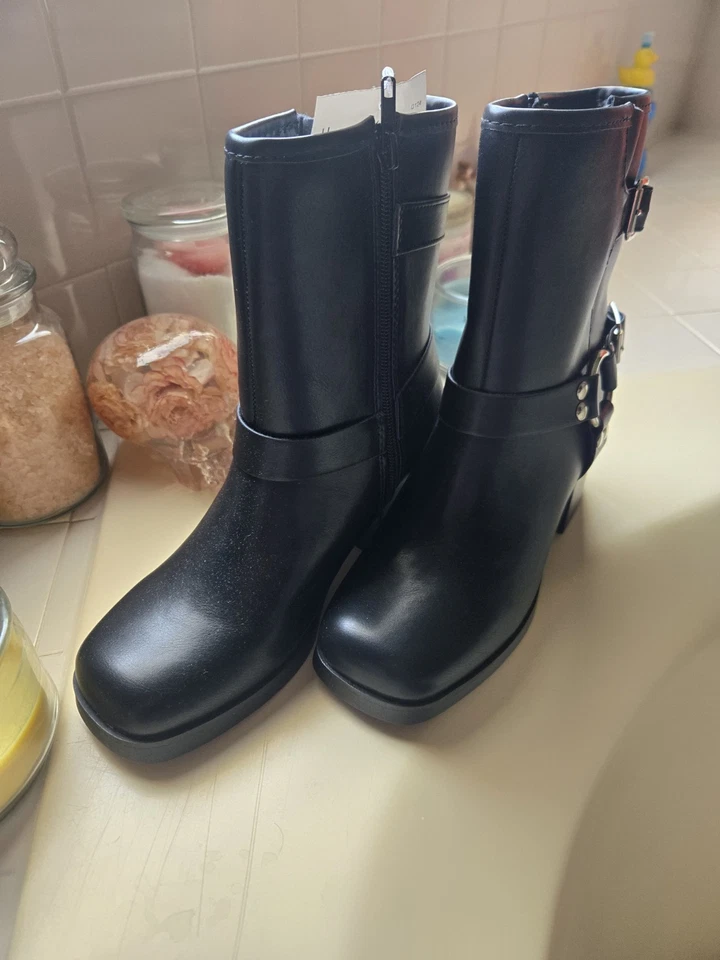Nuevas Con Etiquetas Soda Addax Botas Pavimento Negras Talla 6.5 Sin Caja Foto 2 de 4