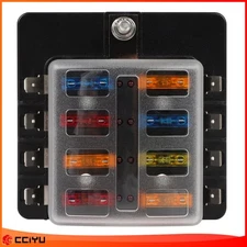 ✅8-Way Blade Fuse Box Block Holder LED Indicator For Car Marine 32V Waterproof