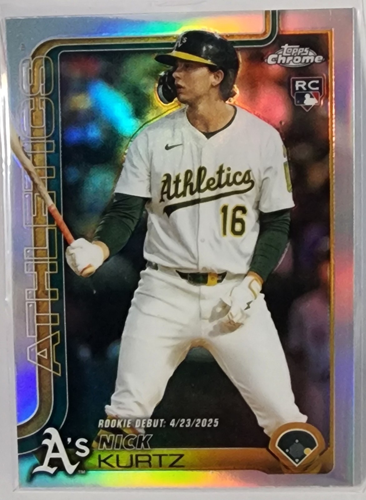 2025 Topps Chrome Update Series - Rookie Debut Nick Kurtz #USC180 Refractor (RC)