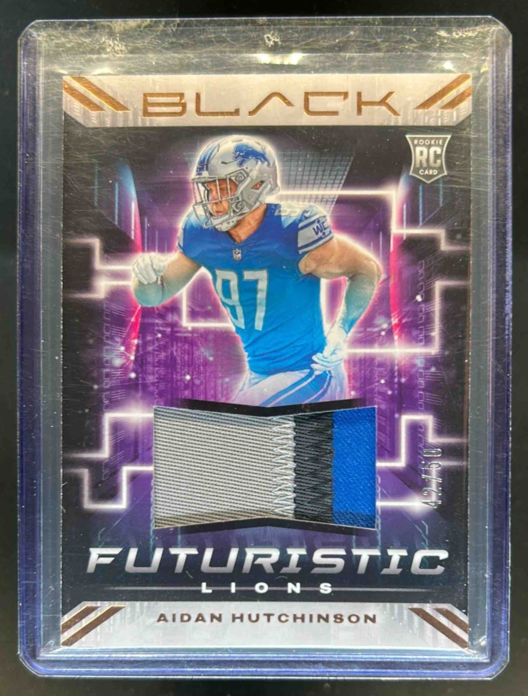 Aidan Hutchinson Panini Black Futuristic Memorabilia #FUTAHU Copper