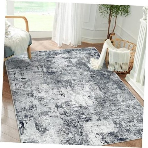 4x6 Area Rugs Washable Modern Soft Non Slip Distressed Under Dining Table