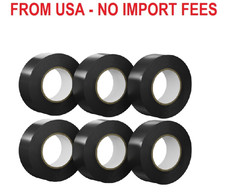SWRT 6 Pack Black Electrical Tape Waterproof, 0.75 in x 66 FT High Temp Electric
