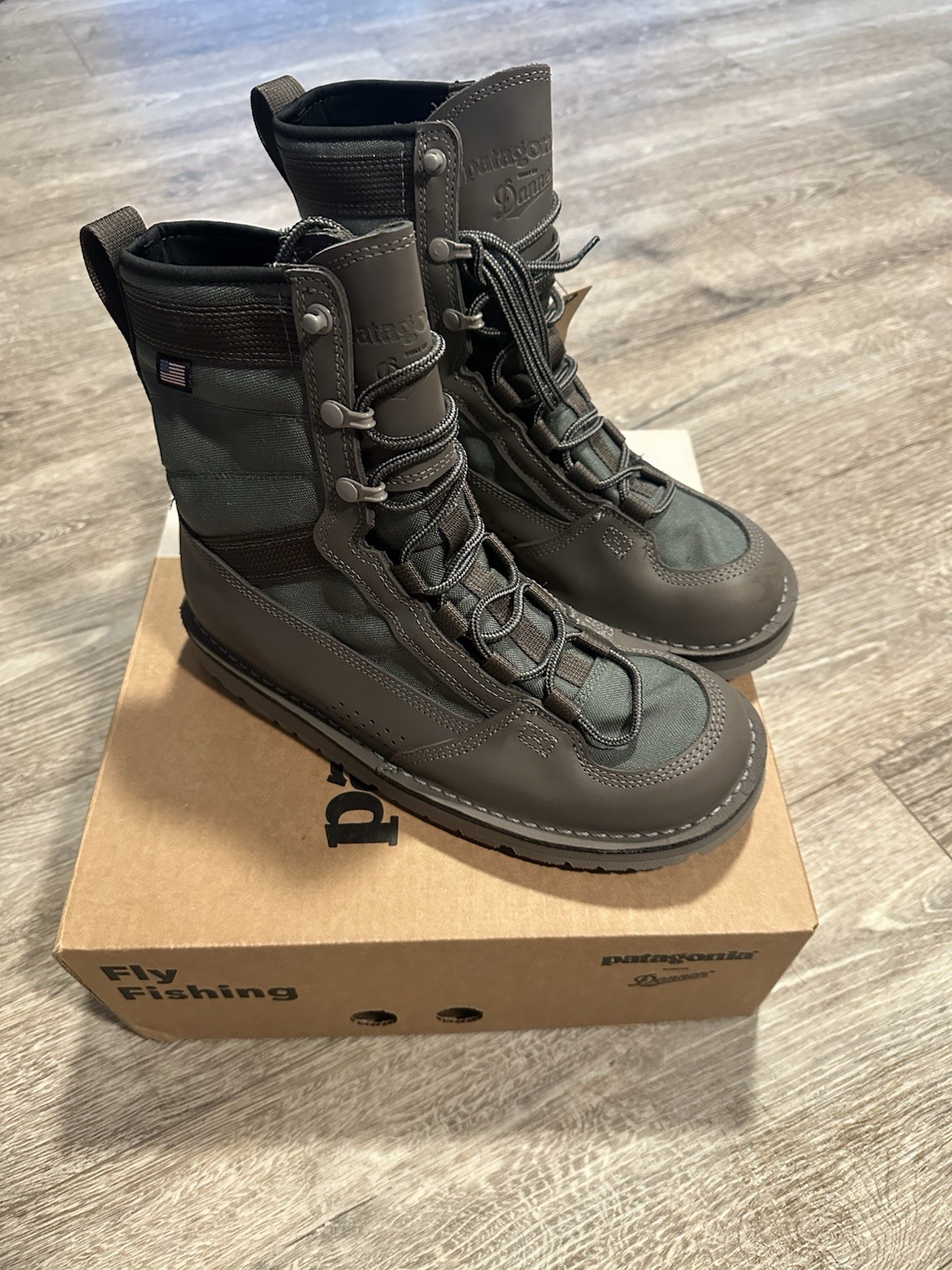 Patagonia Men’s Wading Boots US 10 Standard Gray/Green Lace-Up Made USA