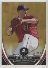 2013 Bowman Platinum Prospects Chrome Gold Refractor 34/50 Archie Bradley 3i6