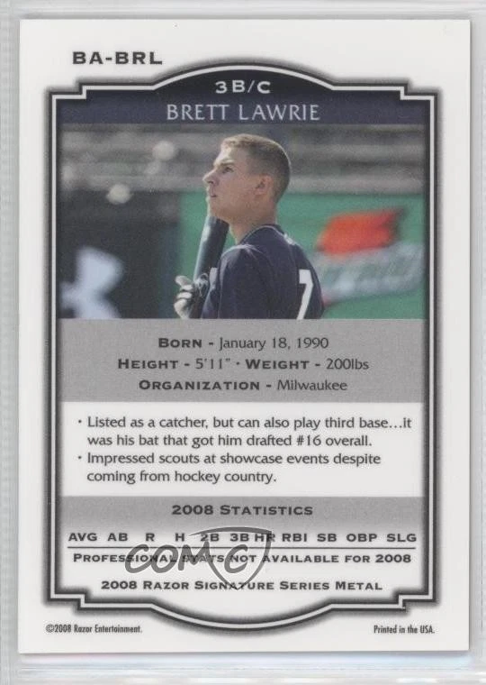 Razor Signature Series 2008 metal dorado Brett Lawrie #BA-BRL Foto 2 de 2