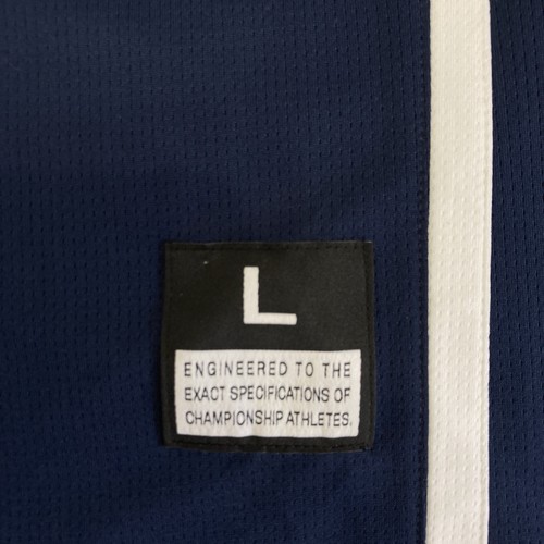 NIKE Herren Large S/S Dri Fit Athletic Active Top Layer Shirt Navy Blau Weiß L - Bild 7 von 7