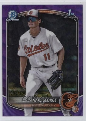 2025 Bowman Chrome Prospects Purple Wave Refractor /250 Nate George #BCP-184 1u6