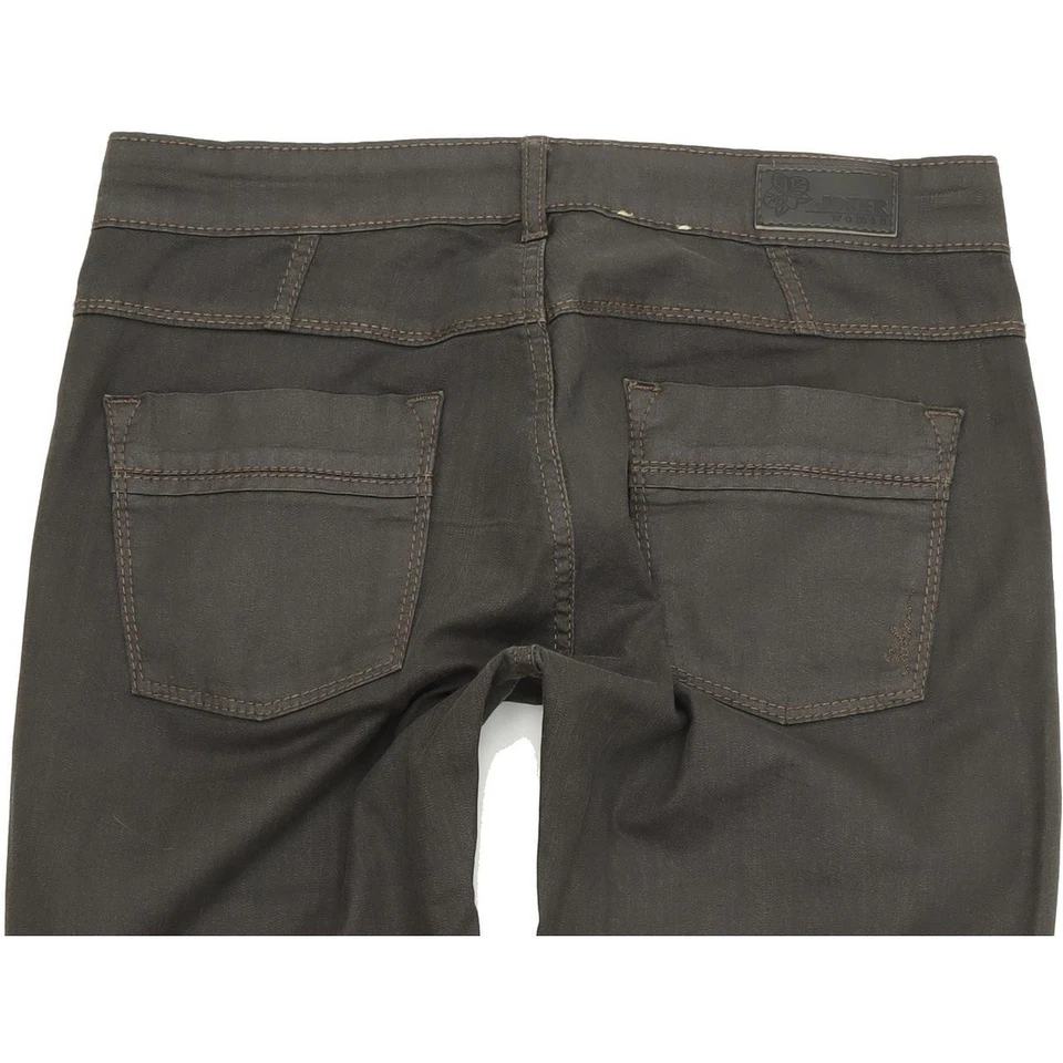 Pantalones de mezclilla elásticos ajustados rectos marrones Pioneer para mujer W29 L28 (57482) Foto 4 de 4