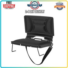 Folding Stadium Seat with Backrest Cushioned Bleacher Chair with Cup Holder