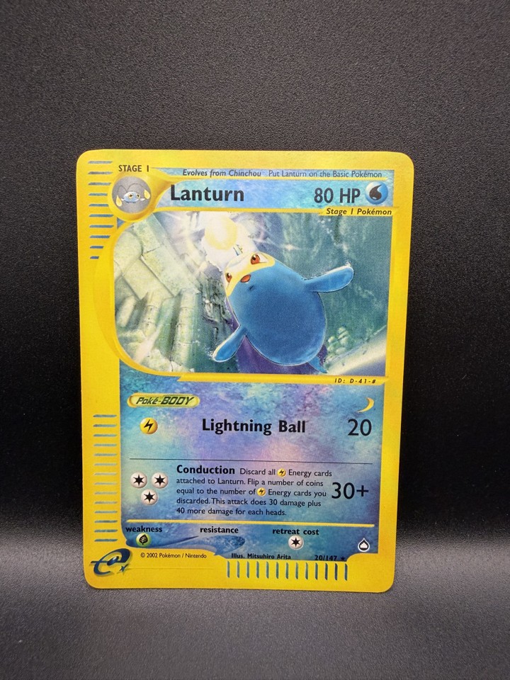 Lanturn 020/147 Aquapolis Reverse Holo Pokémon TCG