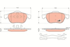 BREMSBELAGSATZ FÜR RENAULT LAGUNA II GRANDTOUR (KG0/1 ) - TRW GDB1468