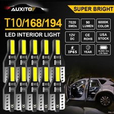 10pcs LED T10 194 168 W5W Canbus White Dome License Side Marker Light Bulb 6000K