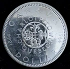 1964 Canadian Silver Dollar, .800 Silver ASW .6 oz