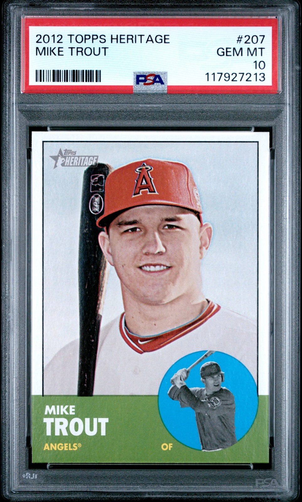 2012 Topps Heritage #207 Mike Trout PSA 10