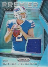 2017 Panini Prizm Prizm Premier Jerseys #40 Nathan Peterman  - FB
