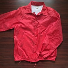 Vintage Red Jerzees Bomber Jacket Mens Medium...