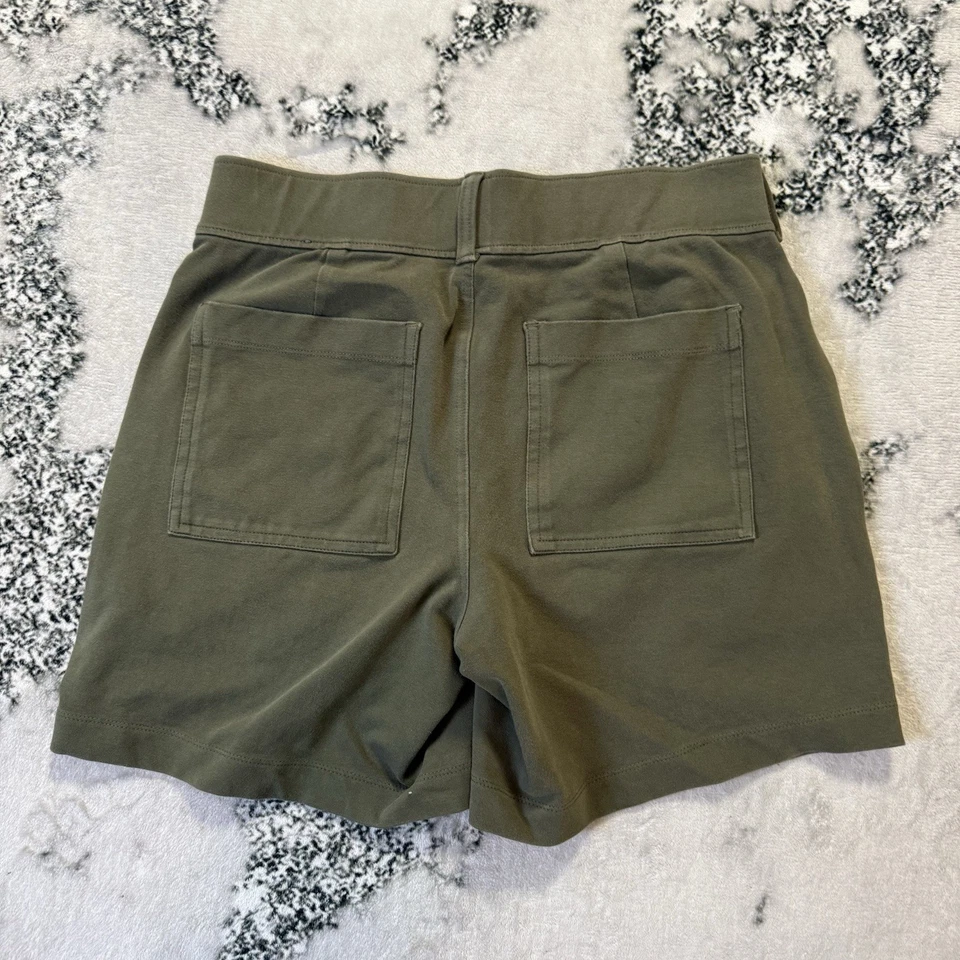 Pantalones Cortos Lands End Para Mujer Talla S Verde Oliva Estrella de Mar Tiro Medio Bolsillos Cortados Foto 2 de 4