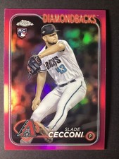 SLADE CECCONI 2024 Topps Chrome #77 RC Pink Refractor DIAMONDBACKS