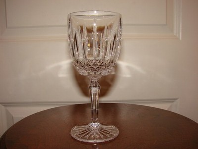 1 Retired Mikasa Old Dublin Crystal Wine Glass Goblet 6 1/2''  Tall Holds 8 oz
