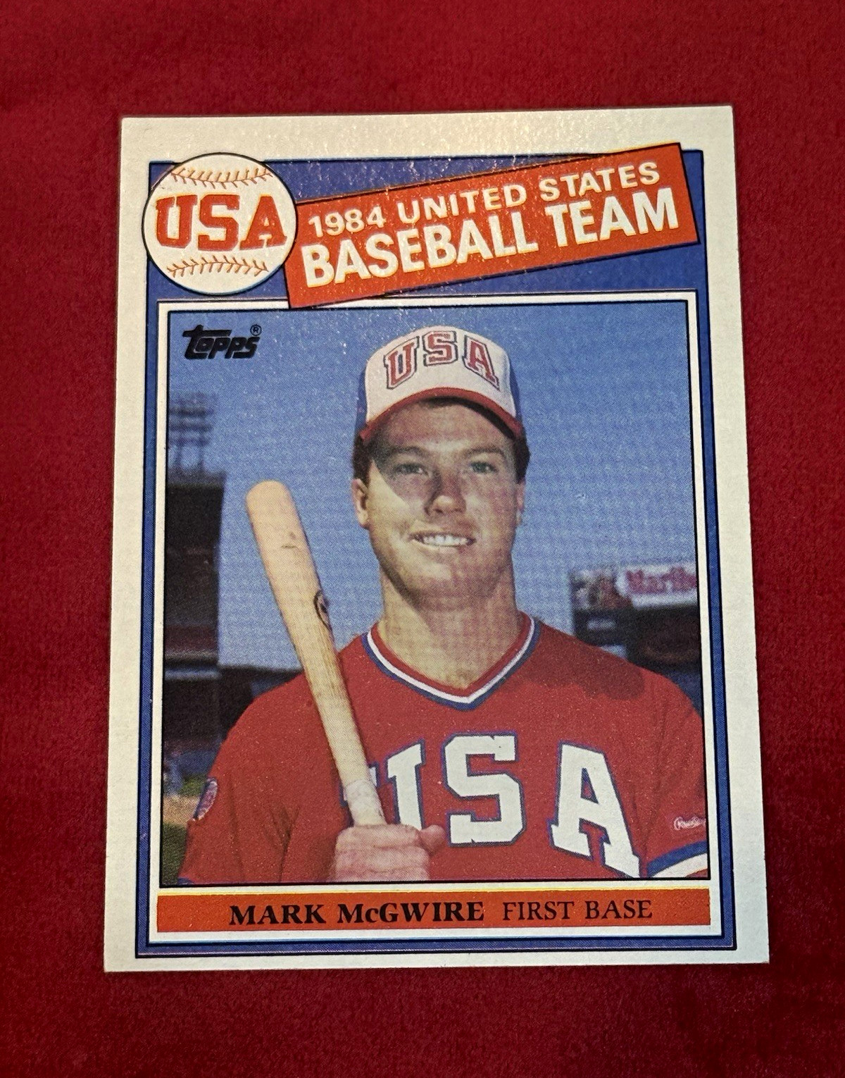 Topps 1985 Mark McGwire Rookie #401 United States Baseball Base Set Card