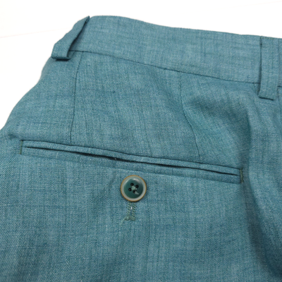 knee length dresses for ladies LEON CASUAL PANTS IN GREEN