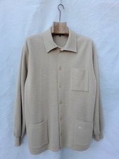 Vintage Burberry London Knit Cardigan Mens XL EU8 Beige Embroidered Logo Spain