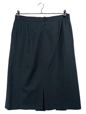 AZ Modell Damen Faltenrock Midirock Kariert Grün Gr. 42 Klassisch