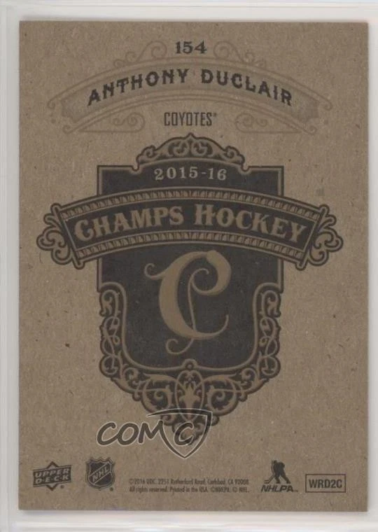 2015-16 Upper Deck Champ's Gold Back Anthony Duclair #154 - Image 2 of 2