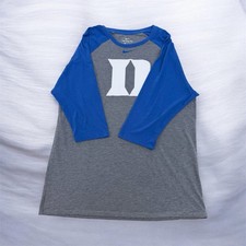 Nike Duke Blue Devils 3/4 Sleeve T Shirt Men's Size M