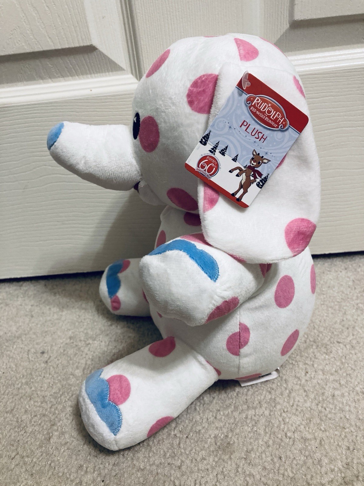 Rudolph 60 Anniversary Spotted Elephant Misfit Toy Plush Stuffed Animal, Dan Dee