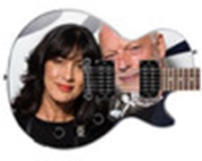 Polly Samson David Gilmour Autographed Custom Epiphone Graphics Guitar