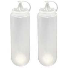 2x Soßenspender Kunststoff 700 ml Ketchup Senf Mayo Quetschflasche Dosierflasche