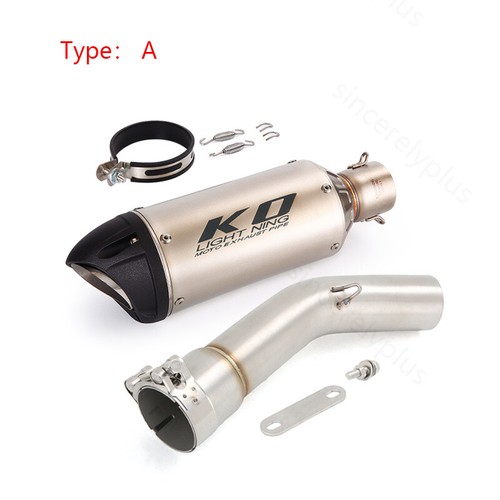 For Yamaha FZ1 2006-2015 Motorcycle Exhaust Middle Link Pipe Black Mufflers Tips - Picture 2 of 10