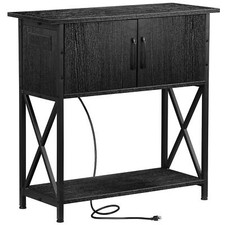 Heavy Duty 29 Gallon Aquarium Stand w/ Power Outlets Metal Fish Tank Stand Black