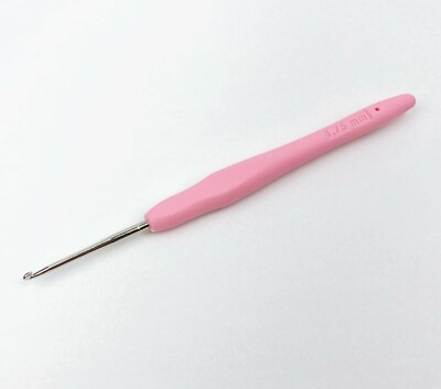 ( Lot of 3 ) Pink Rose Cushion Grip Crochet Hook Knitting Needle Size 1.75 mm