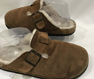 Women's Lamo Clogs Chestnut Color With Faux Fur Size 8