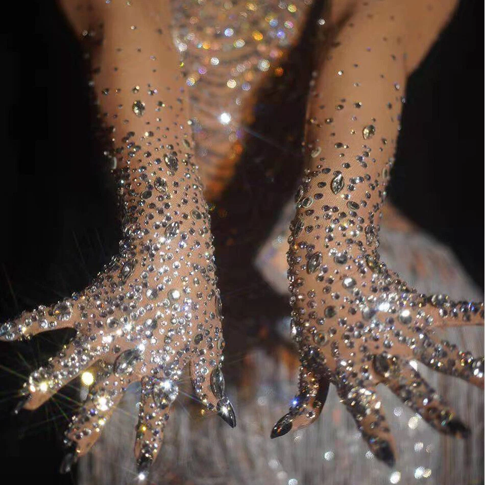 sparkly gloves for ladies