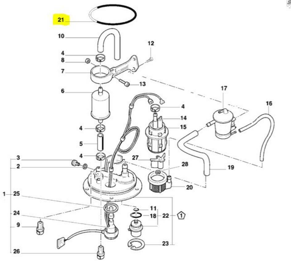 Ducati OEM Replacement Fuel Pump ORing ST2 ST3 ST4 748 916 996 998