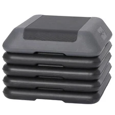 Step Aerobic Exercise Platform Nonslip with 4 Risers High-Intensity  Indoor Gym