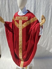 Brand New Custom Order Conical Chasuble, Hand Woven Silk, Vestment