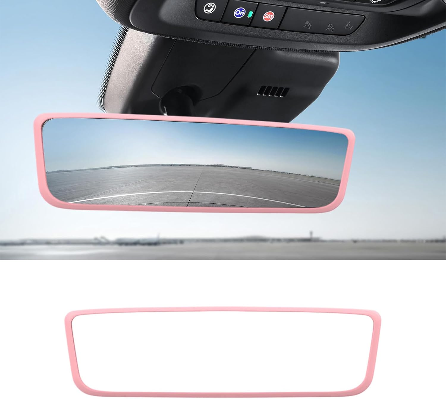Car Rear View Mirror Protector Frame, Silicone Auto Rearview Edge Protection Cov