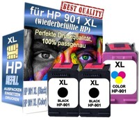 Set 3X Tinten Patronen FüR Hp 901 Xl Officejet J4500 J4524 J4535 J4540 J4550