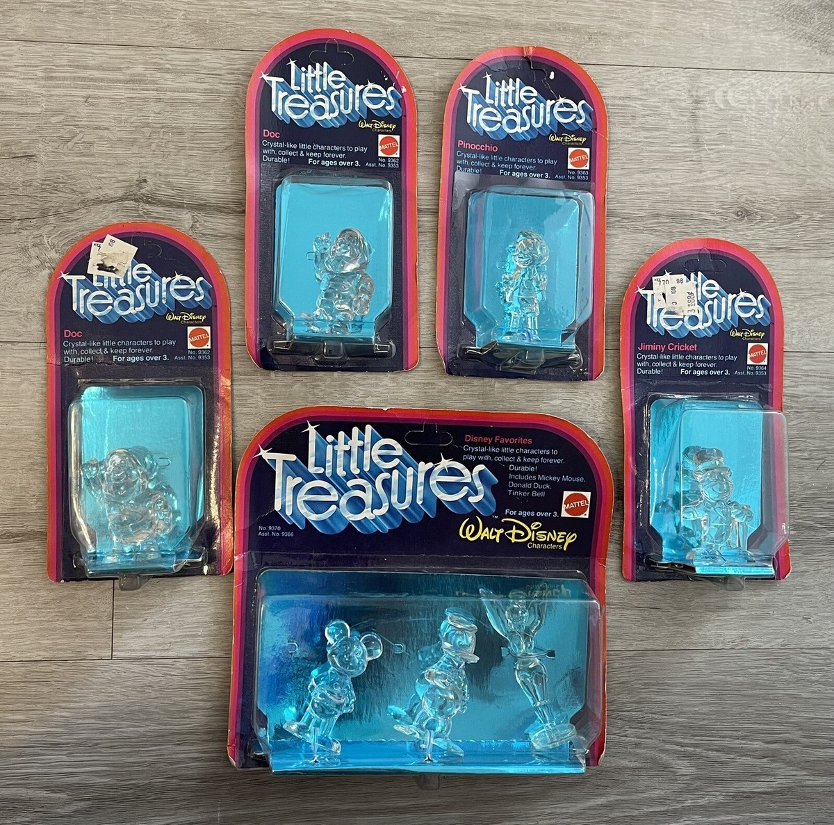 NEW RARE DISNEY LITTLE TREASURES Lot MATTEL 1975 CRYSTAL FIGURES