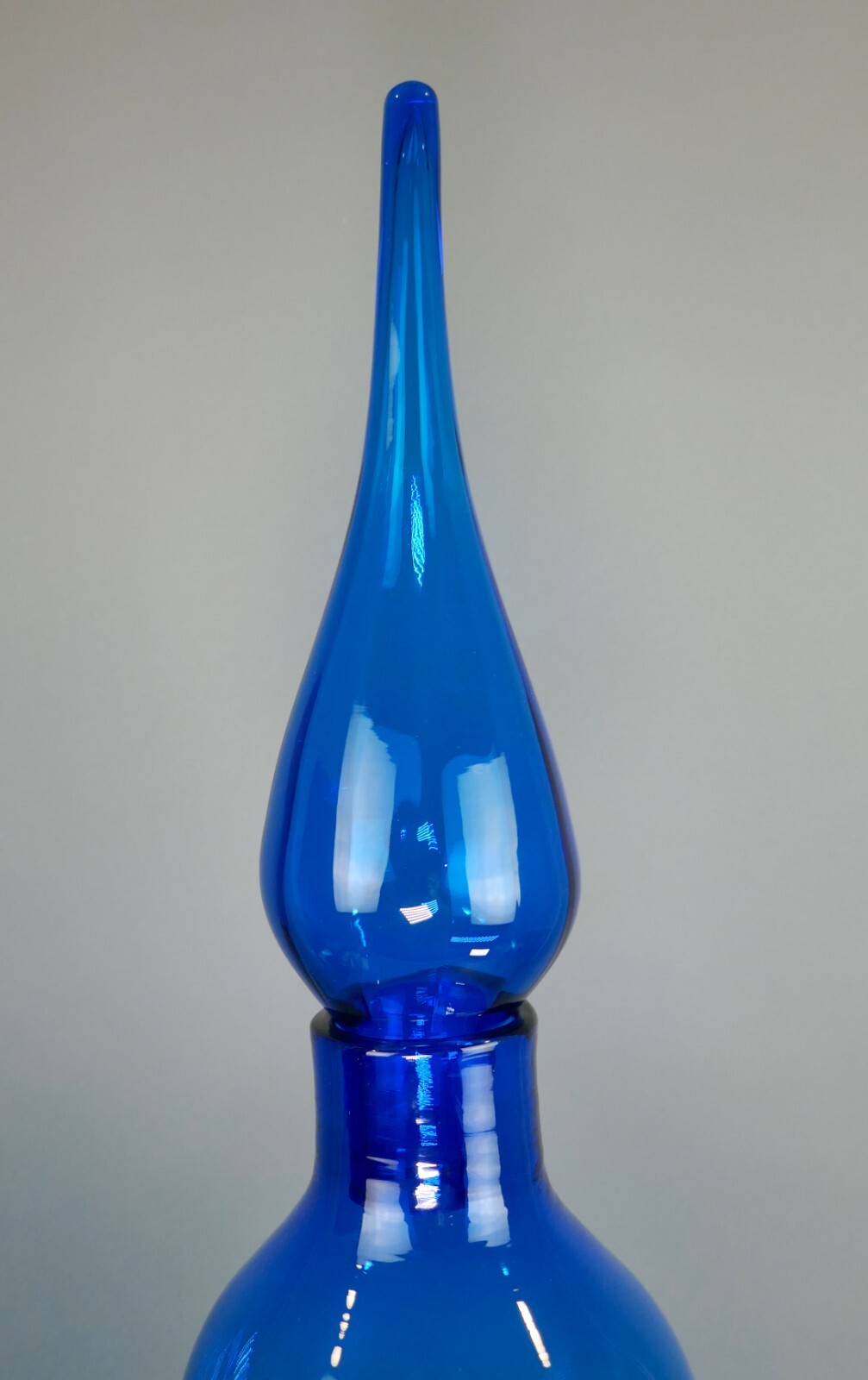 Fine Vtg 1960's Blenko Wayne Husted Blown Glass 39 1/2" Tall Bottle