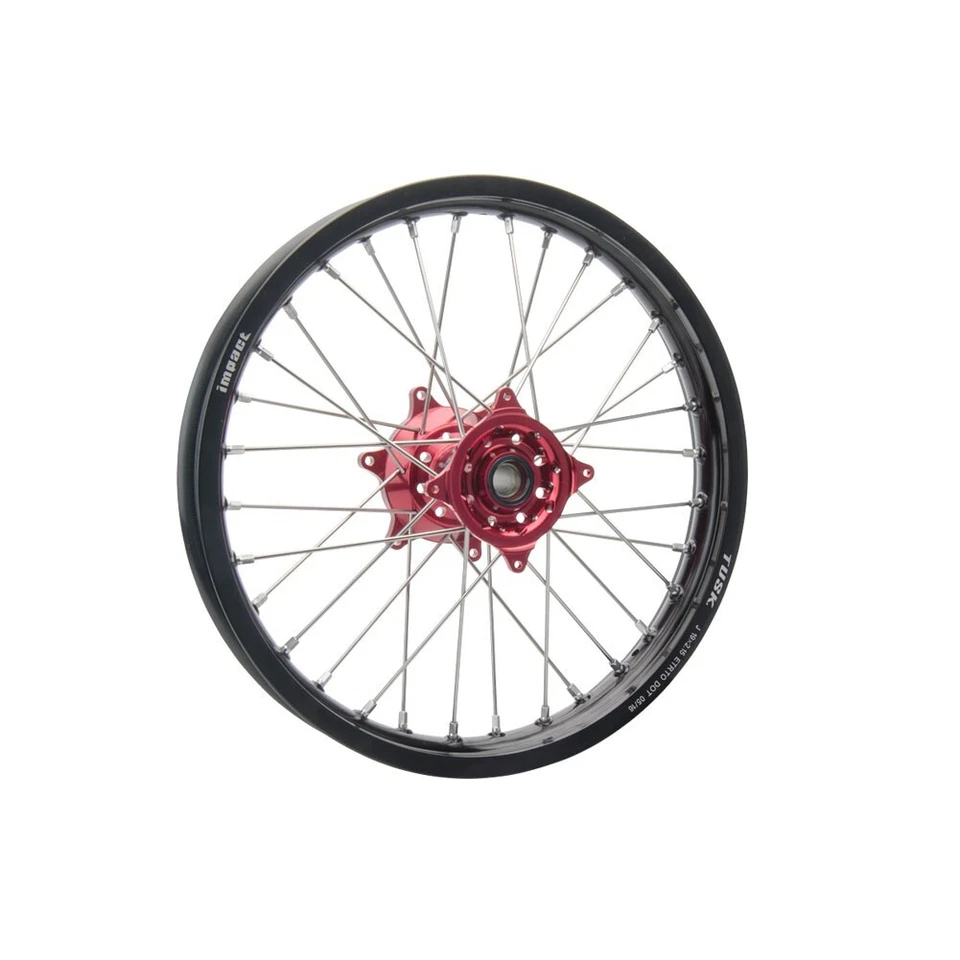 Tusk Impact Complete Wheel -Rear 16 x 1.85 Black Rim/Silver Spoke/Red Hub CRF110 - Imagem 3 de 4